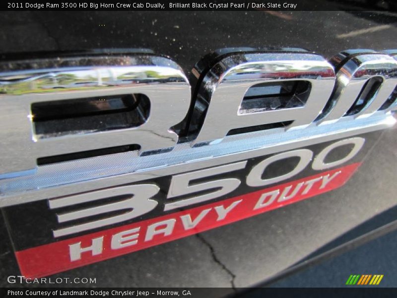 Brilliant Black Crystal Pearl / Dark Slate Gray 2011 Dodge Ram 3500 HD Big Horn Crew Cab Dually