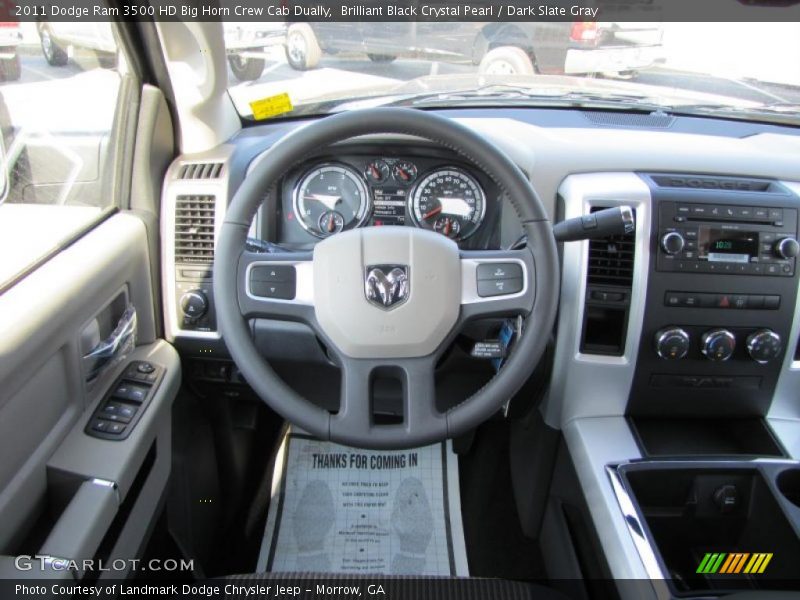 Dashboard of 2011 Ram 3500 HD Big Horn Crew Cab Dually