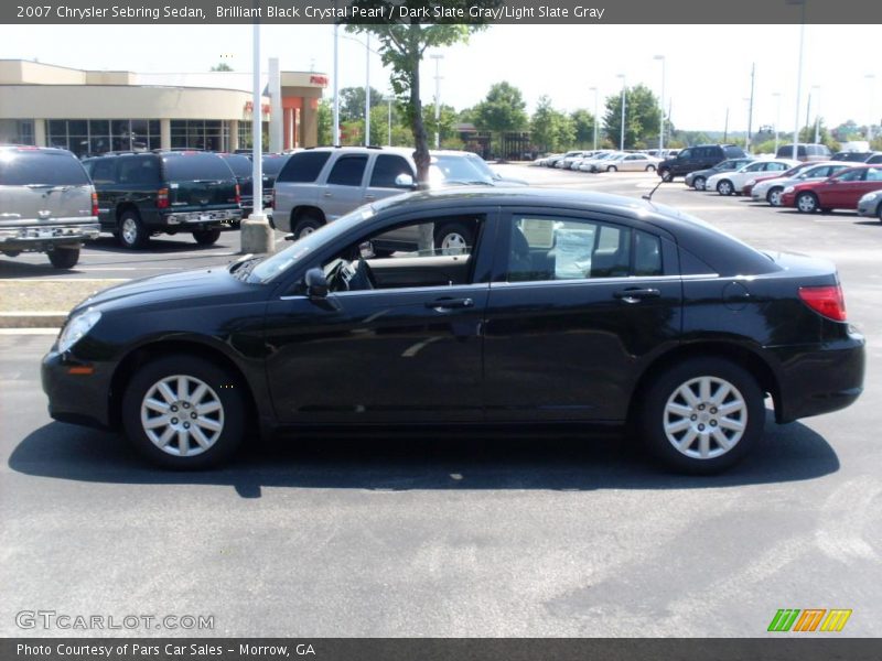 Brilliant Black Crystal Pearl / Dark Slate Gray/Light Slate Gray 2007 Chrysler Sebring Sedan