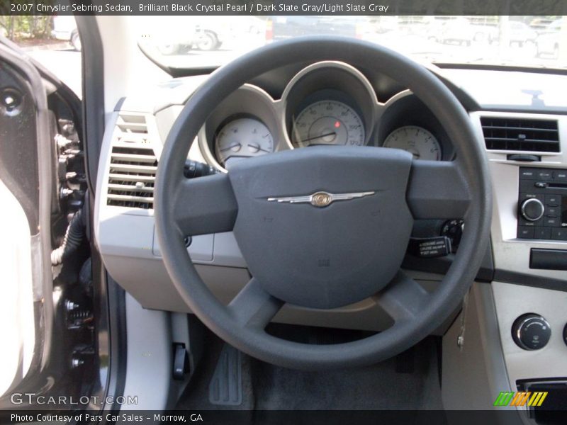 Brilliant Black Crystal Pearl / Dark Slate Gray/Light Slate Gray 2007 Chrysler Sebring Sedan