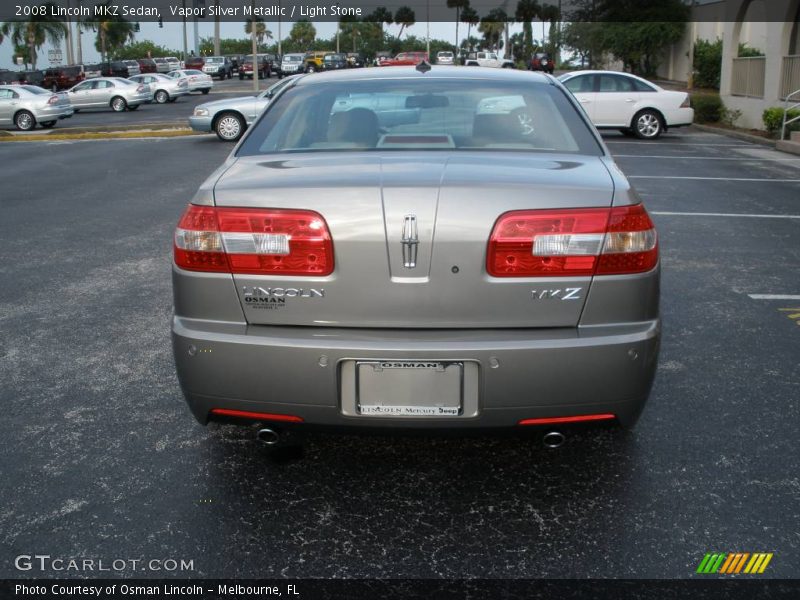 Vapor Silver Metallic / Light Stone 2008 Lincoln MKZ Sedan