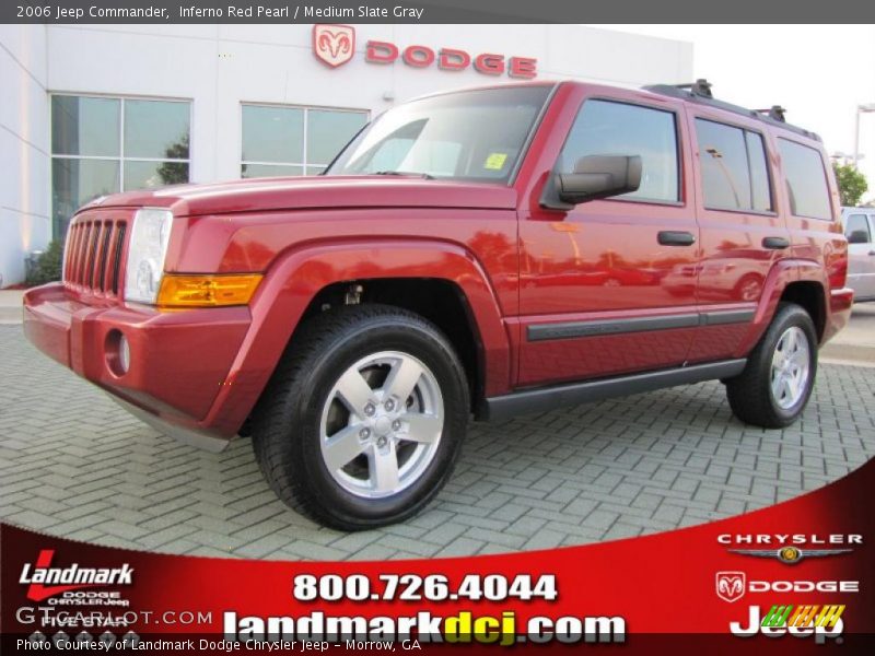 Inferno Red Pearl / Medium Slate Gray 2006 Jeep Commander