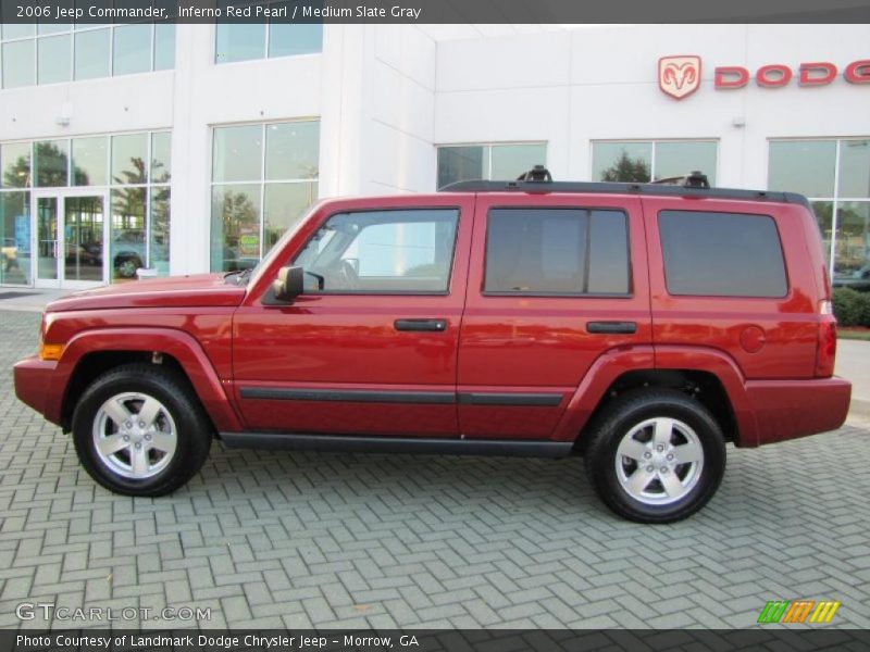 Inferno Red Pearl / Medium Slate Gray 2006 Jeep Commander