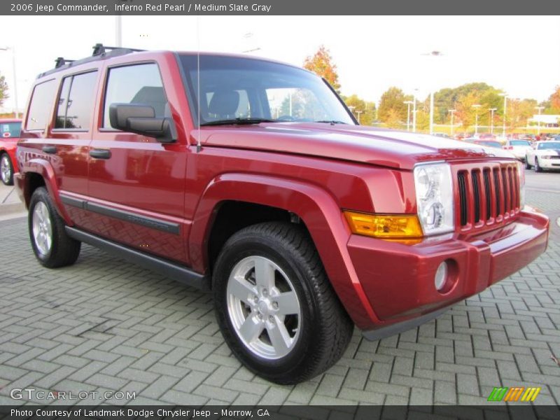 Inferno Red Pearl / Medium Slate Gray 2006 Jeep Commander