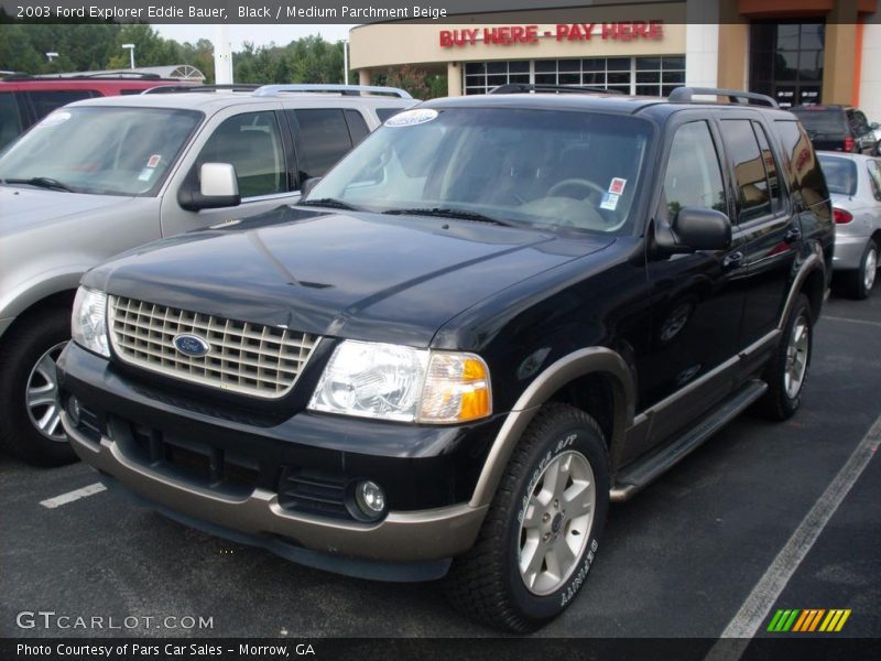 Black / Medium Parchment Beige 2003 Ford Explorer Eddie Bauer