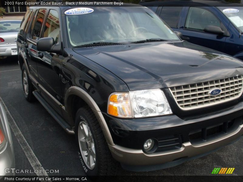 Black / Medium Parchment Beige 2003 Ford Explorer Eddie Bauer