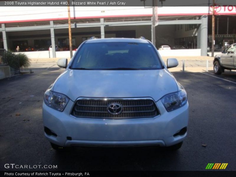 Blizzard White Pearl / Ash Gray 2008 Toyota Highlander Hybrid 4WD