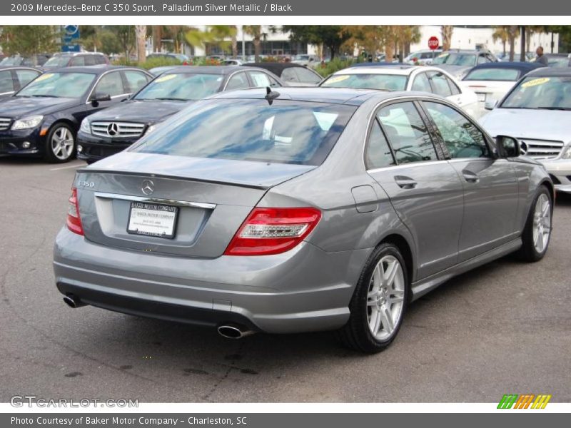 Palladium Silver Metallic / Black 2009 Mercedes-Benz C 350 Sport