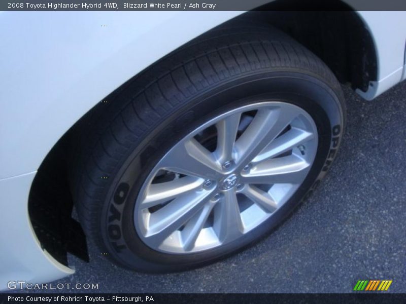 Blizzard White Pearl / Ash Gray 2008 Toyota Highlander Hybrid 4WD