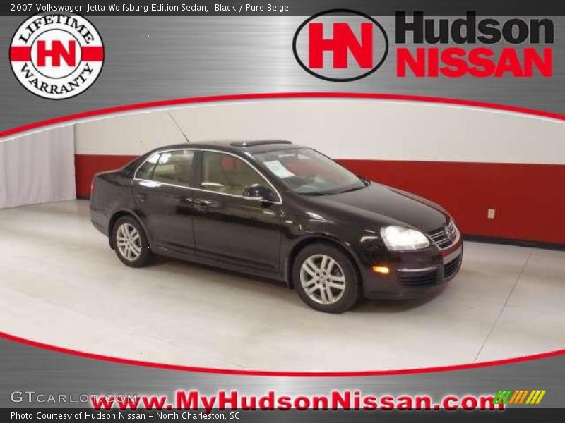 Black / Pure Beige 2007 Volkswagen Jetta Wolfsburg Edition Sedan