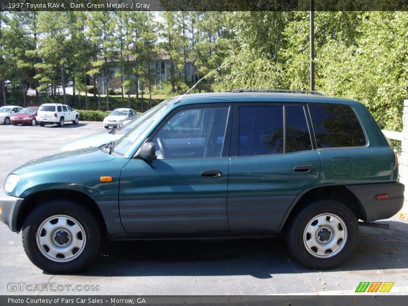 Dark Green Metallic / Gray 1997 Toyota RAV4