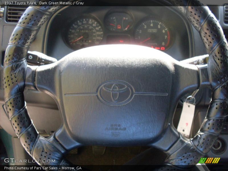 Dark Green Metallic / Gray 1997 Toyota RAV4