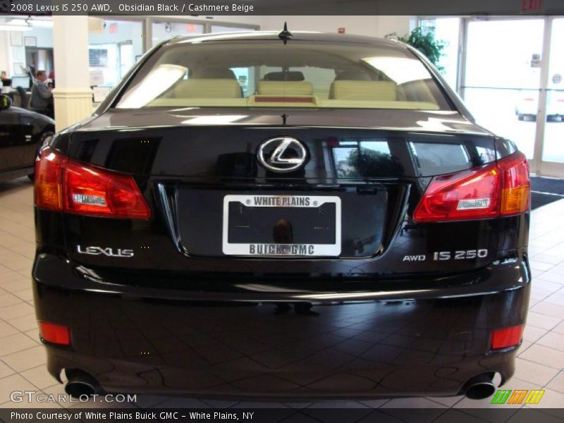 Obsidian Black / Cashmere Beige 2008 Lexus IS 250 AWD