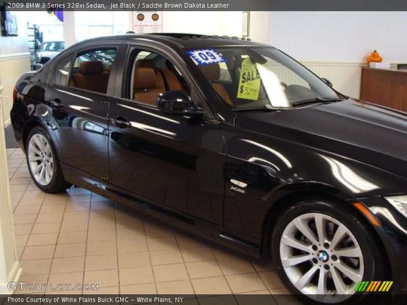 Jet Black / Saddle Brown Dakota Leather 2009 BMW 3 Series 328xi Sedan