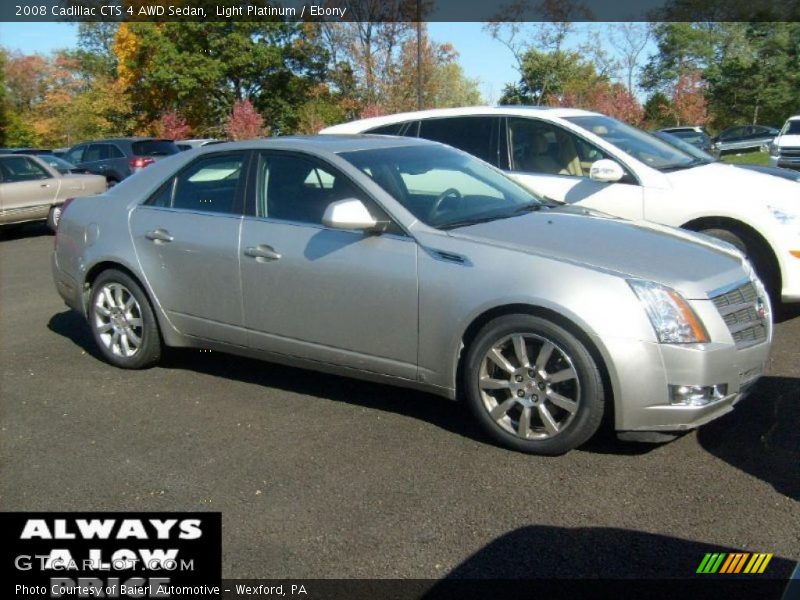 Light Platinum / Ebony 2008 Cadillac CTS 4 AWD Sedan