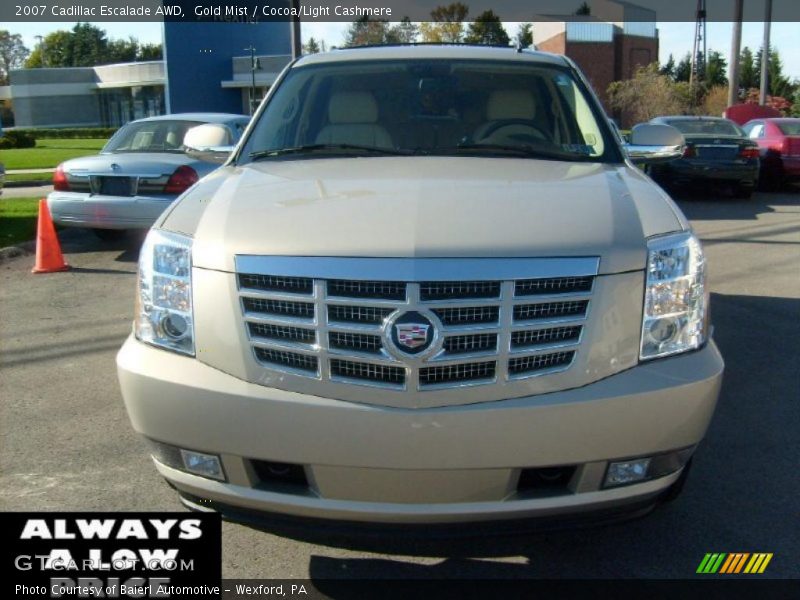 Gold Mist / Cocoa/Light Cashmere 2007 Cadillac Escalade AWD