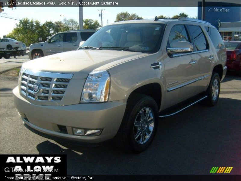 Gold Mist / Cocoa/Light Cashmere 2007 Cadillac Escalade AWD