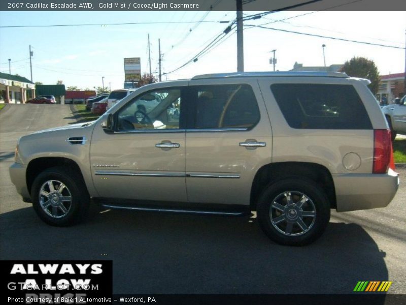 Gold Mist / Cocoa/Light Cashmere 2007 Cadillac Escalade AWD