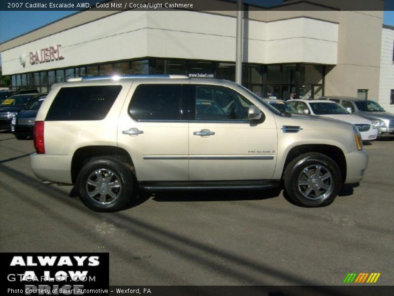Gold Mist / Cocoa/Light Cashmere 2007 Cadillac Escalade AWD