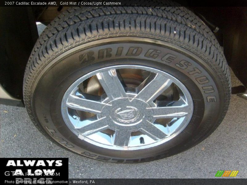 Gold Mist / Cocoa/Light Cashmere 2007 Cadillac Escalade AWD