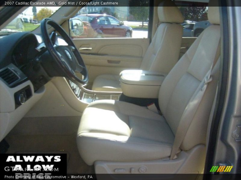 Gold Mist / Cocoa/Light Cashmere 2007 Cadillac Escalade AWD