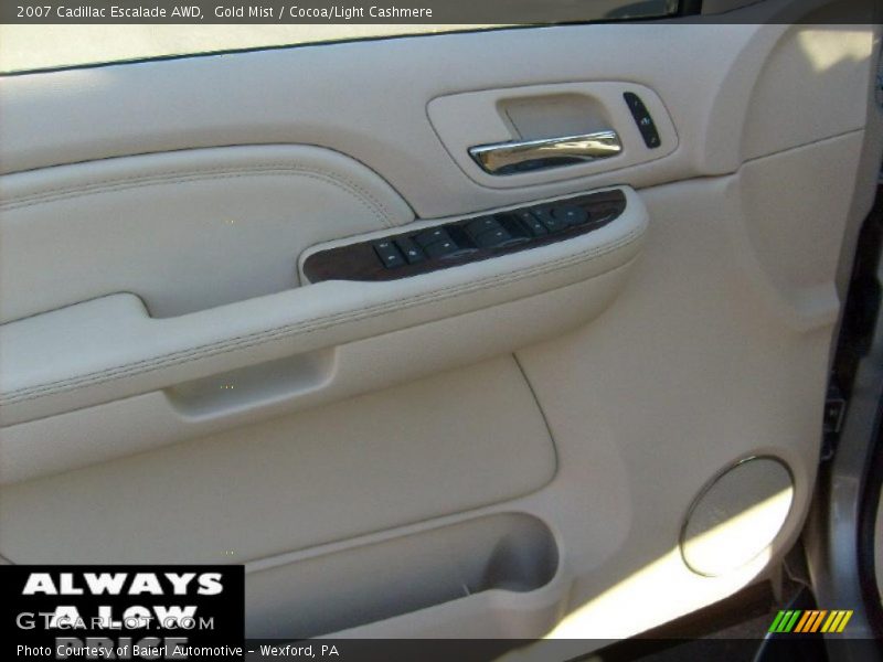 Gold Mist / Cocoa/Light Cashmere 2007 Cadillac Escalade AWD