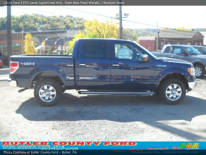 Dark Blue Pearl Metallic / Medium Stone 2010 Ford F150 Lariat SuperCrew 4x4