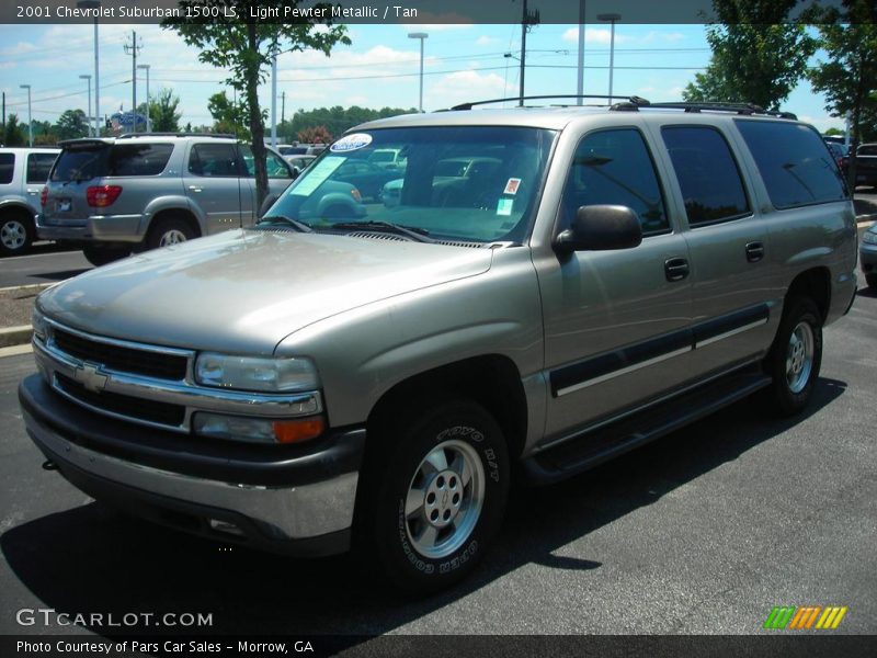 Light Pewter Metallic / Tan 2001 Chevrolet Suburban 1500 LS