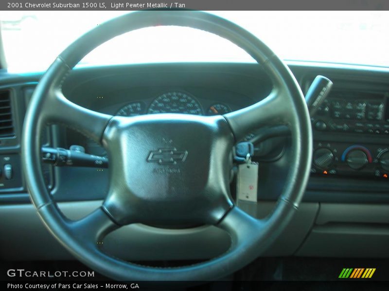 Light Pewter Metallic / Tan 2001 Chevrolet Suburban 1500 LS