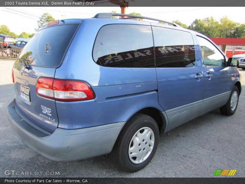 Denim Blue Pearl / Gray 2003 Toyota Sienna XLE