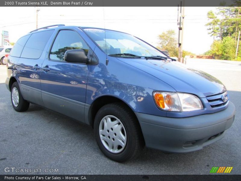 Denim Blue Pearl / Gray 2003 Toyota Sienna XLE
