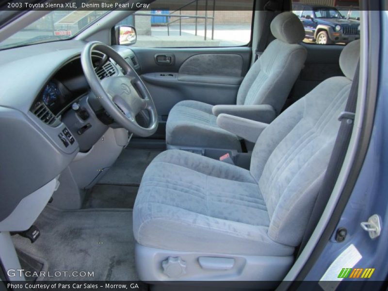 Denim Blue Pearl / Gray 2003 Toyota Sienna XLE