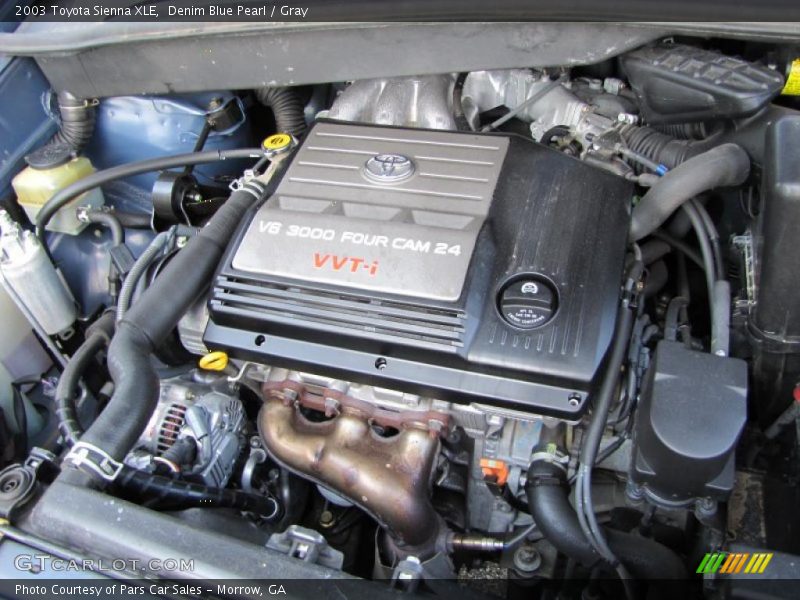 Denim Blue Pearl / Gray 2003 Toyota Sienna XLE