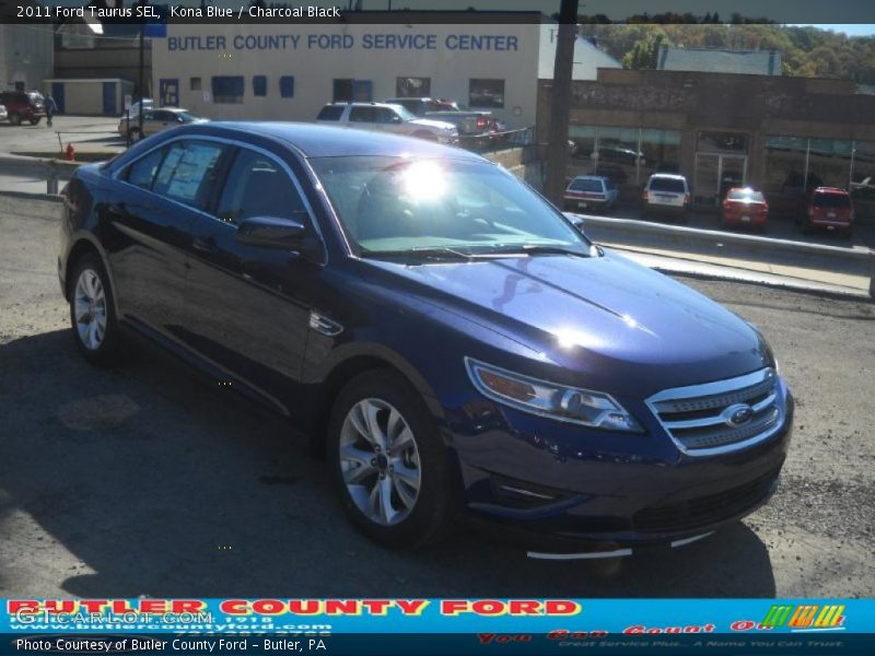 Kona Blue / Charcoal Black 2011 Ford Taurus SEL