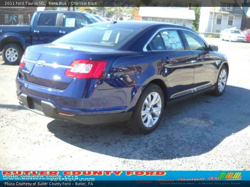 Kona Blue / Charcoal Black 2011 Ford Taurus SEL