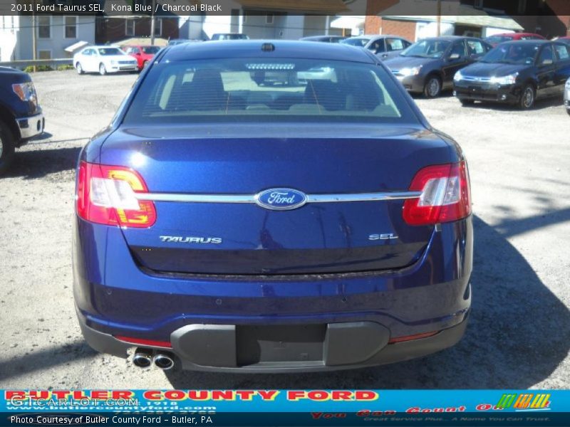 Kona Blue / Charcoal Black 2011 Ford Taurus SEL