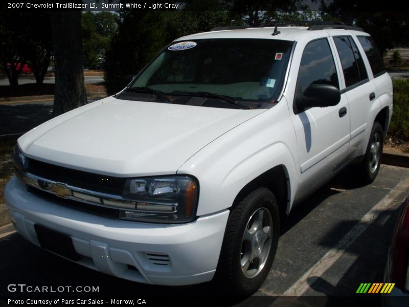Summit White / Light Gray 2007 Chevrolet TrailBlazer LS