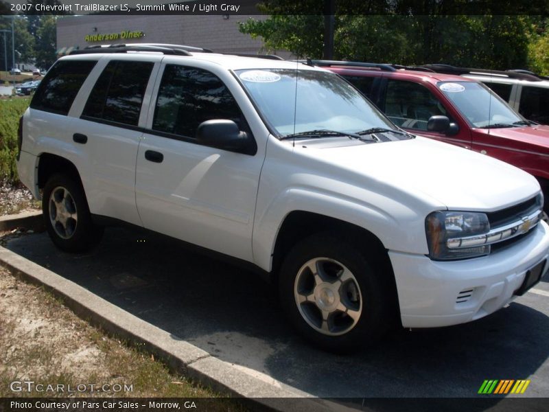 Summit White / Light Gray 2007 Chevrolet TrailBlazer LS