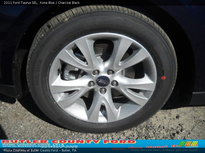 Kona Blue / Charcoal Black 2011 Ford Taurus SEL