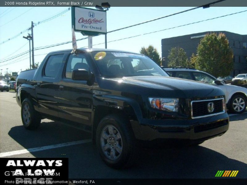 Formal Black / Gray 2008 Honda Ridgeline RTX