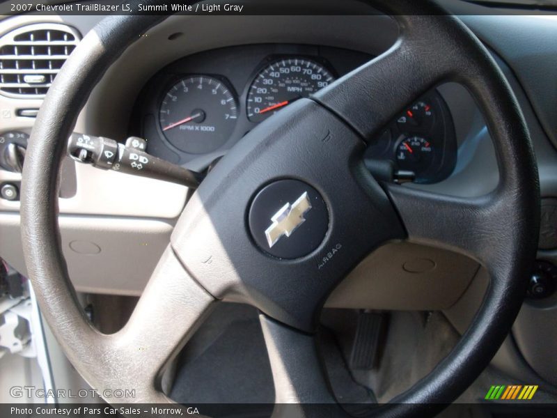 Summit White / Light Gray 2007 Chevrolet TrailBlazer LS