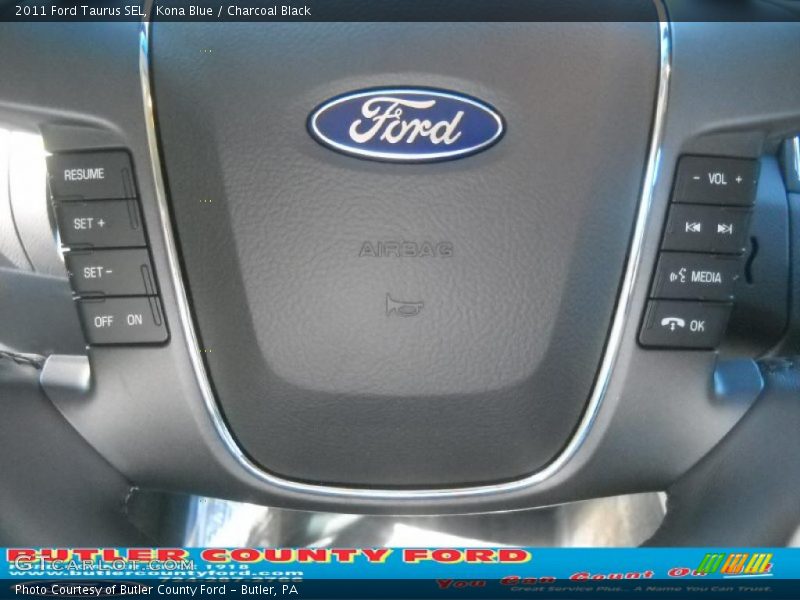 Kona Blue / Charcoal Black 2011 Ford Taurus SEL