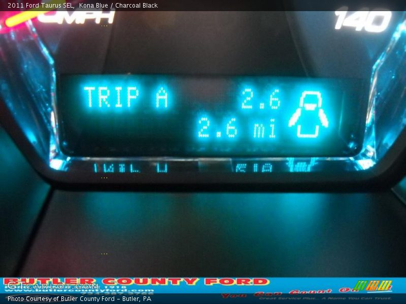 Kona Blue / Charcoal Black 2011 Ford Taurus SEL