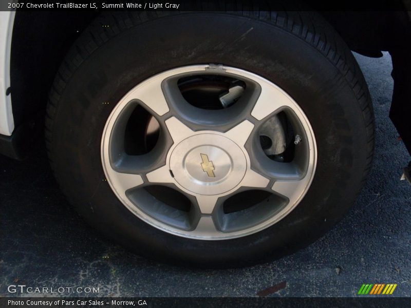 Summit White / Light Gray 2007 Chevrolet TrailBlazer LS