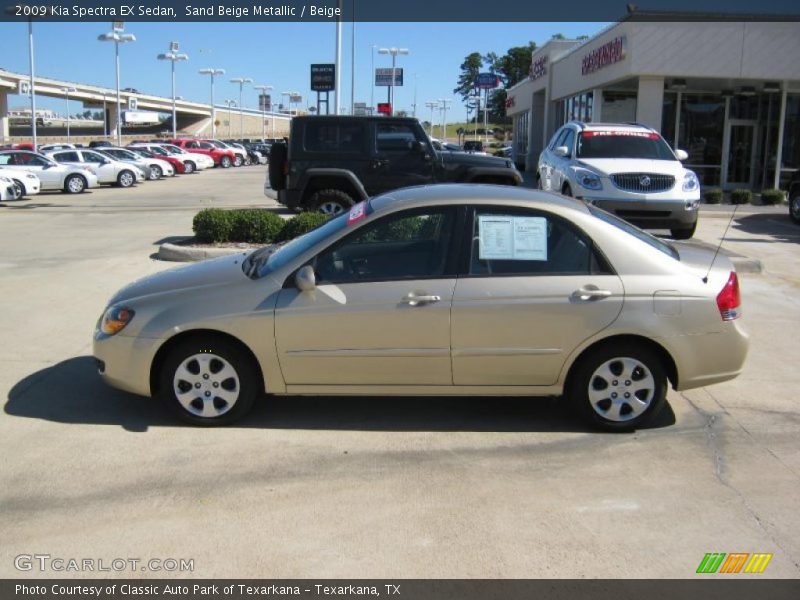 Sand Beige Metallic / Beige 2009 Kia Spectra EX Sedan