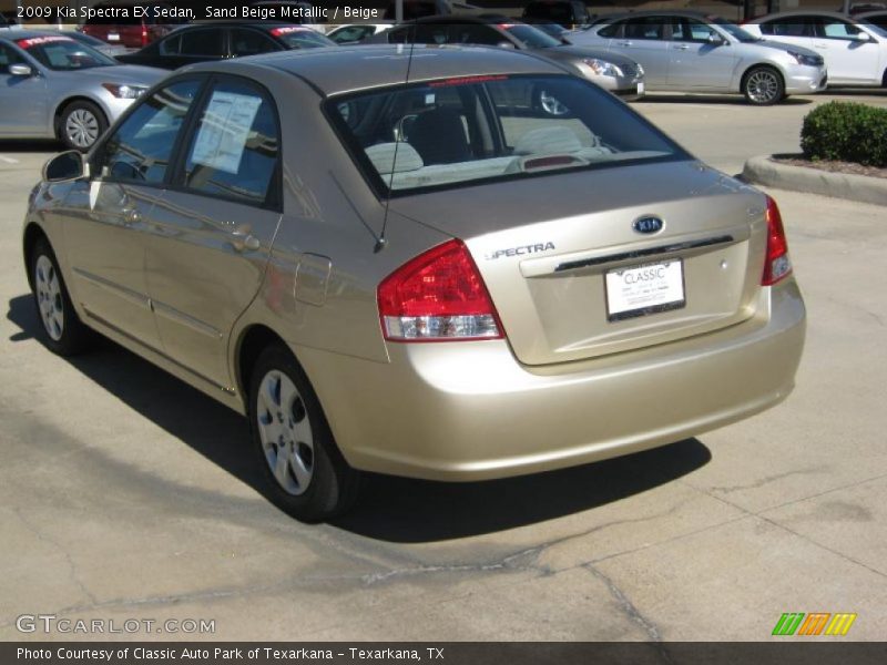 Sand Beige Metallic / Beige 2009 Kia Spectra EX Sedan