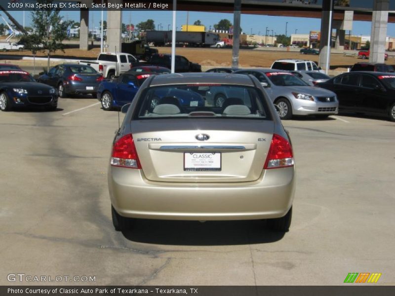 Sand Beige Metallic / Beige 2009 Kia Spectra EX Sedan