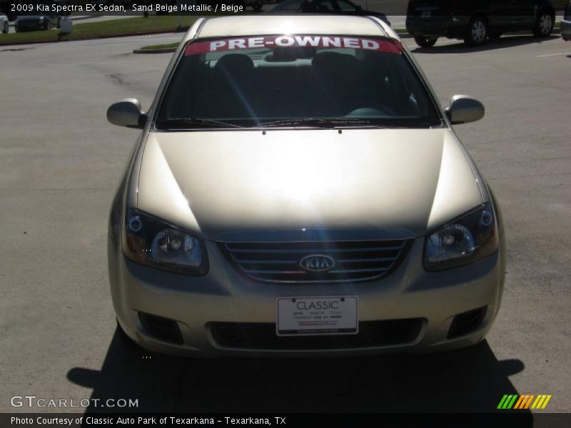 Sand Beige Metallic / Beige 2009 Kia Spectra EX Sedan