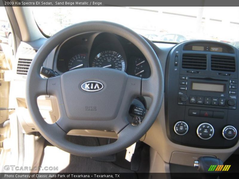 Sand Beige Metallic / Beige 2009 Kia Spectra EX Sedan