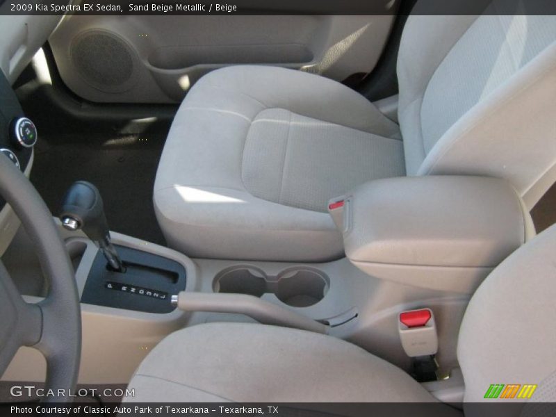 Sand Beige Metallic / Beige 2009 Kia Spectra EX Sedan